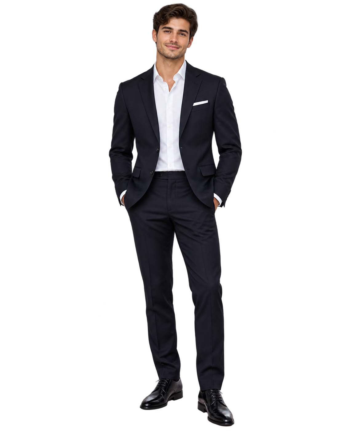 Figura masculina con traje oscuro